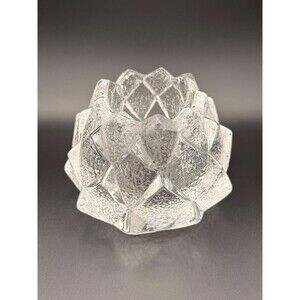 Orrefors Crystal Votive Holder Swedish Art Glass Candle Holder